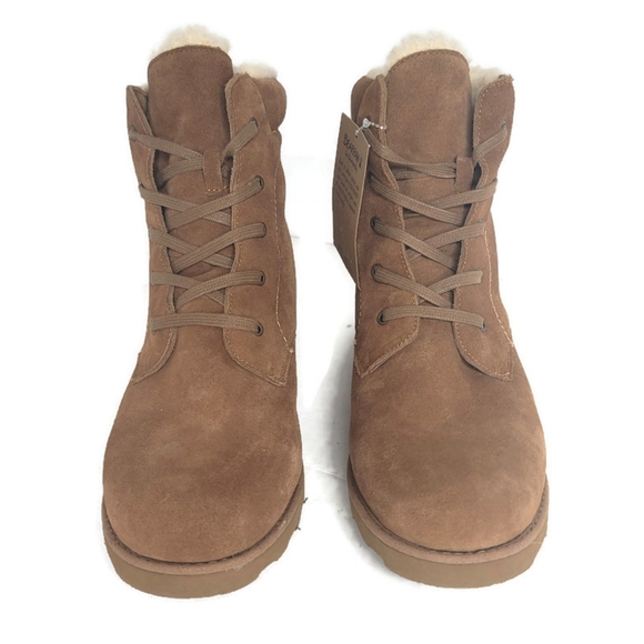 bearpaw phoebe suede sheepskin hiker boot